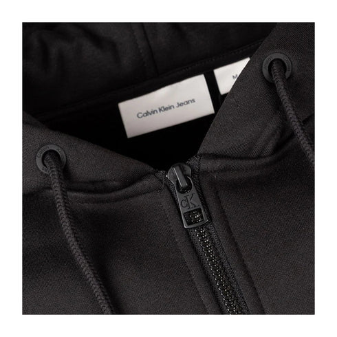 CALVIN KLEIN JEANS Felpa con zip Felpa Uomo con zip frontale e cappuccio Nero - Francavilla Moda